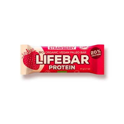 Tyčinka Lifebar Protein Jahoda BIO RAW 40g