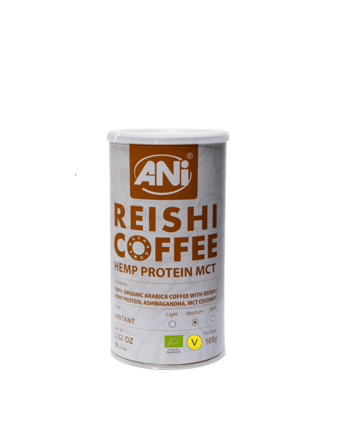 Káva Reishi, Konopný proteín, Ashwaganda,  MCT instantná