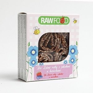 BIO ľanové rolky s jahodami a čučoriedkami 100g