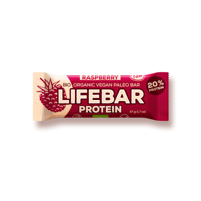 Tyčinka Lifebar Protein Malinová BIO RAW 47g