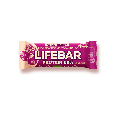 Tyčinka Lifebar Proteín lesné ovocie BIO RAW 