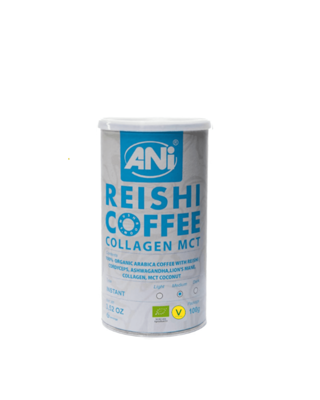 Káva Reishi - Kolagén - Cordyceps - Ashwagandha - Koralovec  BIO