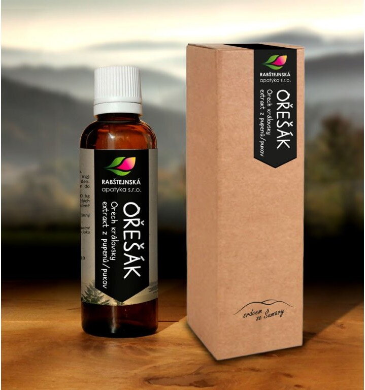 Orech kráľovský tinktúra z pukov 50 ml Orech kráľovský tinktúra z pukov 50 ml