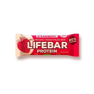 Tyčinka Lifebar Protein Jahoda BIO RAW 40g Tyčinka Lifebar Protein Jahoda BIO RAW 40g