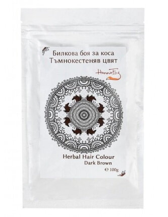 HENNA FOX Rastlinná farba na vlasy TMAVO HNEDÁ 