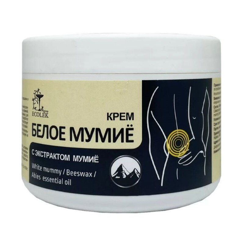 Telový krém Biele mumio a včelí vosk na chrbát a kĺby, 300ml Telový krém Biele mumio a včelí vosk na chrbát a kĺby, 300ml